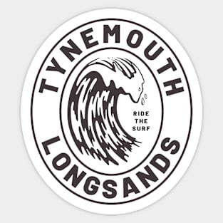 Tynemouth Longsands - Ride the Surf Sticker